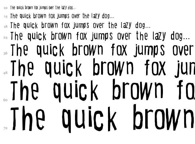 Cartoon East font waterfall